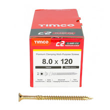 Load image into Gallery viewer, TIMCO C2 Clamp-Fix Multi-Purpose Premium Countersunk Gold Woodscrews,All Sizes