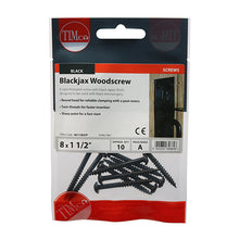 Load image into Gallery viewer, TIMCO Twin-Threaded Round Head Black Woodscrews,All Sizes