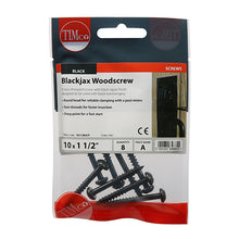 Load image into Gallery viewer, TIMCO Twin-Threaded Round Head Black Woodscrews,All Sizes