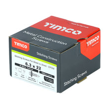 Load image into Gallery viewer, TIMCO Sheet Steel Stitching Screws A2 Stainless Steel Bi-Metal with EPDM Washer - 6.3 x 22 Box OF 100 - BMS22W16