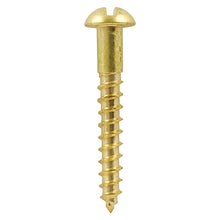 Load image into Gallery viewer, TIMCO Solid Brass Round Head Woodscrews - 8 x 1 Box OF 200 - 00081RBS