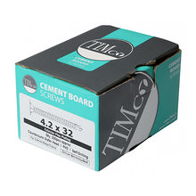 Load image into Gallery viewer, TIMCO Self-Drilling Cement Board Countersunk Exterior Silver Screws,All Sizes,200pcs