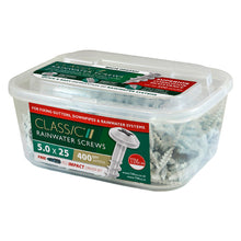 Load image into Gallery viewer, TIMCO Rainwater Bracket Exterior White Screws - 6.0 x 40 Tub OF 200 - 60040CLARW