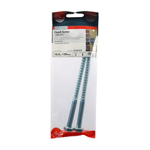 Load image into Gallery viewer, TIMCO Coach Screws Hex Head Silver - 10.0 x 150 TIMpac OF 2 - 10150CSCP