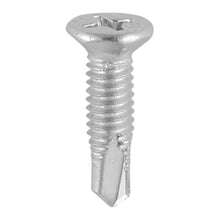 Load image into Gallery viewer, TIMCO Window Fabrication Screws Countersunk Facet PH Metric Thread Self-Drilling Point Martensitic Stainless Steel & Silver Organic - M4 x 16 Box OF 1000 - 231SS
