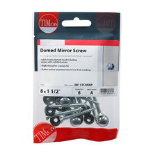 Load image into Gallery viewer, TIMCO Mirror Screws Dome Head Chrome - 8 x 1 Box OF 200 - 00081CMIR200