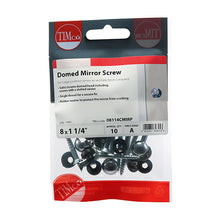 Load image into Gallery viewer, TIMCO Mirror Screws Dome Head Chrome - 8 x 1 Box OF 200 - 00081CMIR200
