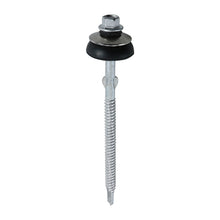 Load image into Gallery viewer, TIMCO Self-Drilling Fiber Cement Board Exterior Silver Screw with BAZ Washer - 6.3 x 110 Box OF 50 - 731816