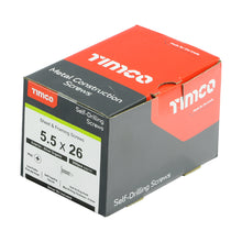 Load image into Gallery viewer, TIMCO Self-Drilling Metal Framing Low Profile Pancake Head Exterior Silver Screw, All Sizes,500pcs