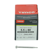 Load image into Gallery viewer, TIMCO Self-Drilling Heavy Section Screws Exterior Silver with EPDM Washer,All Sizes,100pcs