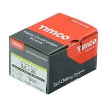 Load image into Gallery viewer, TIMCO Self-Drilling Light Section Screws Exterior Silver - 5.5 x 19 Box OF 100 - L19B