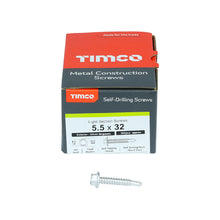 Load image into Gallery viewer, TIMCO Self-Drilling Light Section Screws Exterior Silver - 5.5 x 19 Box OF 100 - L19B