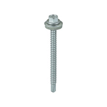 Load image into Gallery viewer, TIMCO Self-Drilling Light Section Screws Exterior Silver with EPDM Washer - 5.5 x 100 Box OF 100 - L100W16B