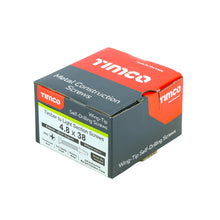 Load image into Gallery viewer, TIMCO Self-Drilling Wing-Tip Steel to Timber Light Section Exterior Silver Screws - 5.5 x 100 Box OF 100 - LW100S