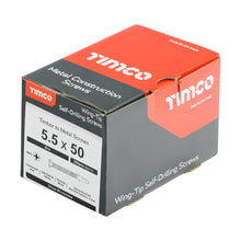 Load image into Gallery viewer, TIMCO Self-Drilling Wing-Tip Steel to Timber Light Section Silver Screws - 5.5 x 100 Box OF 100 - LW100B