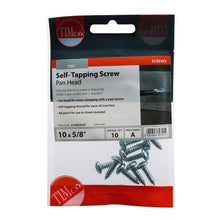 Load image into Gallery viewer, TIMCO Self-Tapping Pan Head Silver Screws - 8 x 1 TIMpac OF 12 - 00081CPAZP