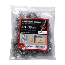 Load image into Gallery viewer, TIMCO Slash Point Sheet Metal to Timber Screws Zinc with EPDM Washer,All Sizes,100pcs
