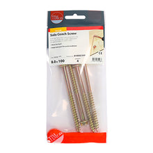 Load image into Gallery viewer, TIMCO Solo Advanced Hex Head Gold Coach Woodscrews - 8.0 x 100 TIMpac OF 4 - 8100SCSYP