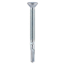 Load image into Gallery viewer, TIMCO Self-Drilling Wing-Tip Steel to Timber Heavy Section Silver Screws - 5.5 x 100 Box OF 100 - HW100B