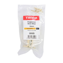 Load image into Gallery viewer, TIMCO Projection Door Stop Polished Brass - 70mm | Pack of 1