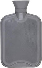 Load image into Gallery viewer, Hearth And Home Rubber Hot Water Bottle 2 Litre Grey or Red Ribbed
