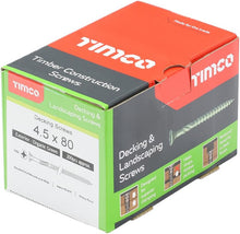Load image into Gallery viewer, TIMCO Decking Screws Countersunk Exterior Green - 4.5 x 80 Box OF 200 - 80TDECK