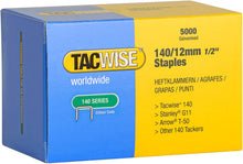 Load image into Gallery viewer, Tacwise 140/12mm Staple Galvanised, 0343, 140 Series Staples, Pack of 5000