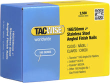 Load image into Gallery viewer, Tacwise 1225 Type 160/50mm 16G Stainless Steel Angled Finish Nails Nail Gun 2500