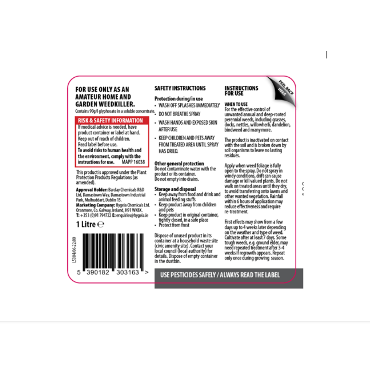 Hygeia Weed Free Total Weedkiller Glyphosate Home & Garden