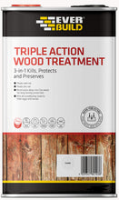 Load image into Gallery viewer, EVERBUILD Triple Action Wood Treatment Dry & Wet Rot Kills Woodworm