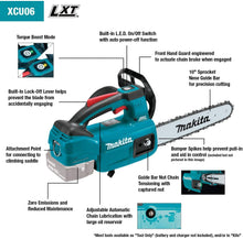 Load image into Gallery viewer, Makita DUC254Z 18v LXT Cordless Brushless 25cm Chainsaw Top Handle - Bare Unit