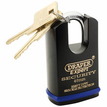 Load image into Gallery viewer, DRAPER 64196 - 46mm Heavy Duty Padlock and 2 Keys with Shrouded Shackle
