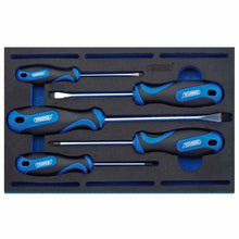 Load image into Gallery viewer, DRAPER 63400 - Soft Grip Screwdriver Set in 1/4 Drawer EVA Insert Tray (5 Piece)
