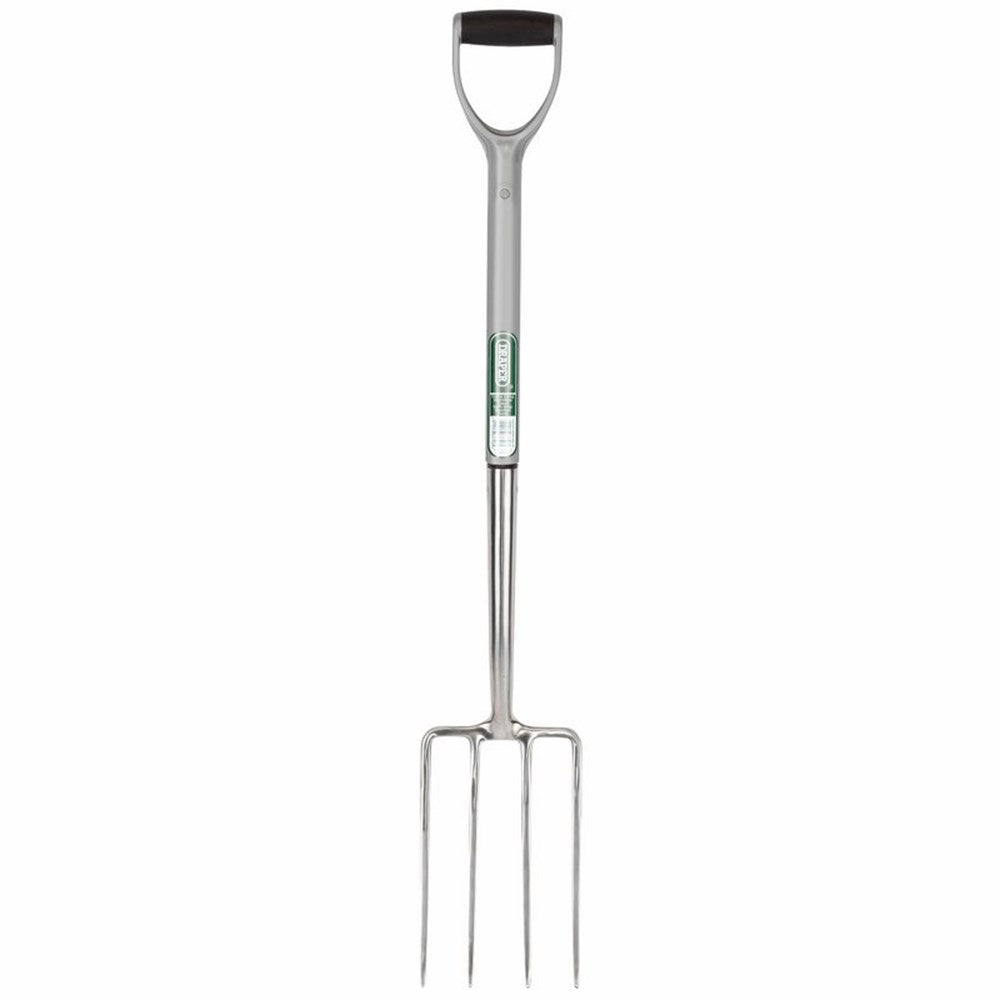 DRAPER 83753 - Extra Long Stainless Steel Garden Fork with Soft Grip - weedfabricdirect