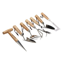 Load image into Gallery viewer, Draper 7PC S STEEL GARDEN TOOL SET 09000 Heritage Stainless Steel Garden Tool Set with Ash Handles (7 Piece)