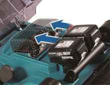 Load image into Gallery viewer, Makita DLM382CT2 Twin 18V (36V) Li-ion LXT 38cm Lawnmower (c/w 2 x BL1850B Batteries & DC18RD Twin Port Charger)