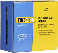 Load image into Gallery viewer, Tacwise 80/10mm Staple Galvanised, 0383, 80 Series Staples, Pack of 10,000