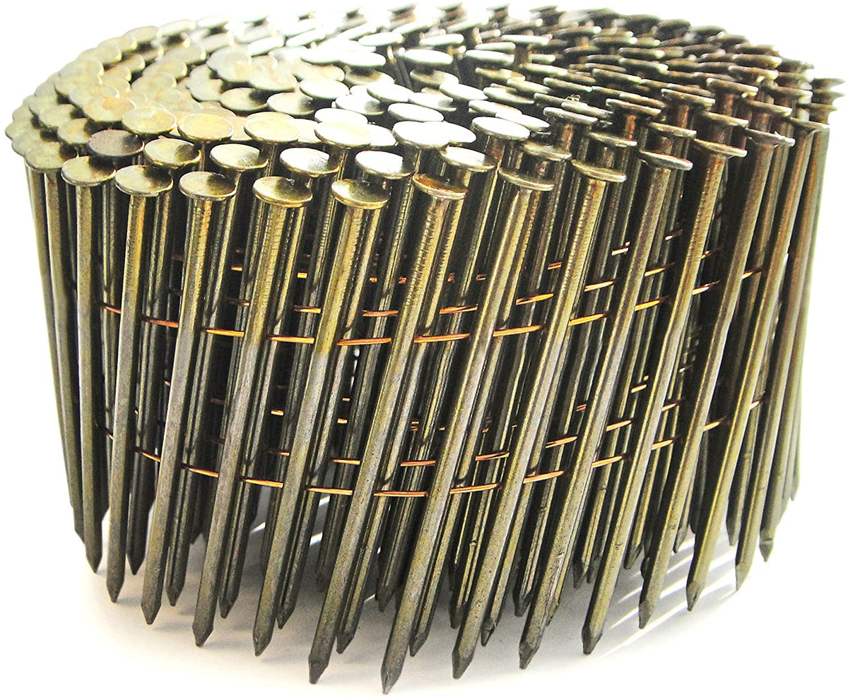 Type 2.1/38mm Bright Conical Top Coil Nails, Diamond Point, Ring Shank, 16° Inclined, Wire - View #11