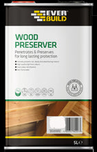Load image into Gallery viewer, Everbuild 5 Litre Fir Green Wood Preserver Treatment Solvent Free Stain