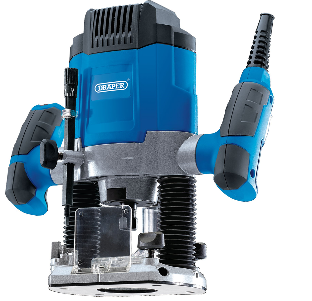 Draper 1200W 1/4 8MM ELECTRIC ROUTER 02519 230V Variable Speed Router, 1/4