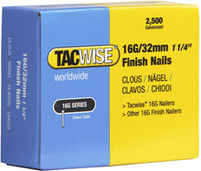 Load image into Gallery viewer, Tacwise 16G/35mm Finish Nails, 0295, 16G Finish Nails, Pack of 2500 Galvanised
