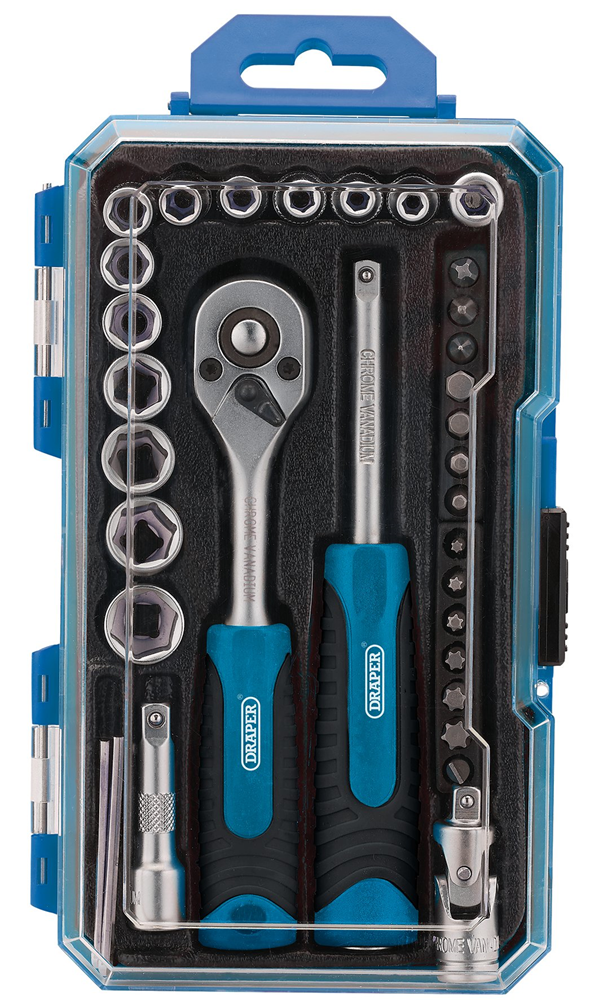 Draper 1/4 SOCKET SET 35PC 04777 Socket Set, 1/4
