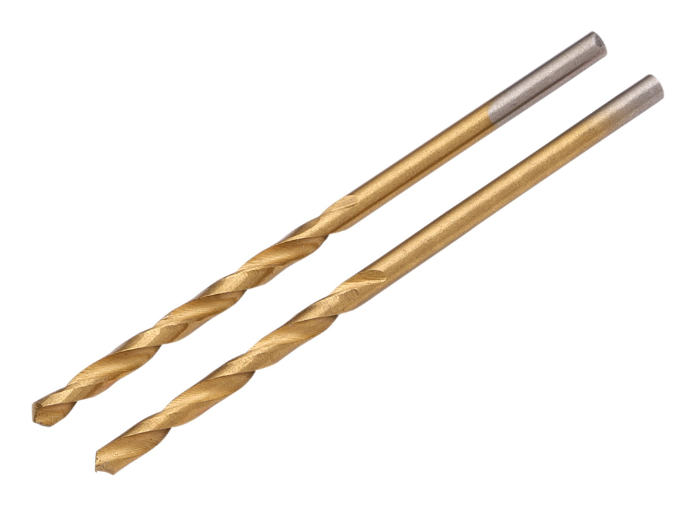 Draper TITANIUM DRILL BIT 1.0MM X2 08855 HSS Titanium Nitride Coated Drill Bits