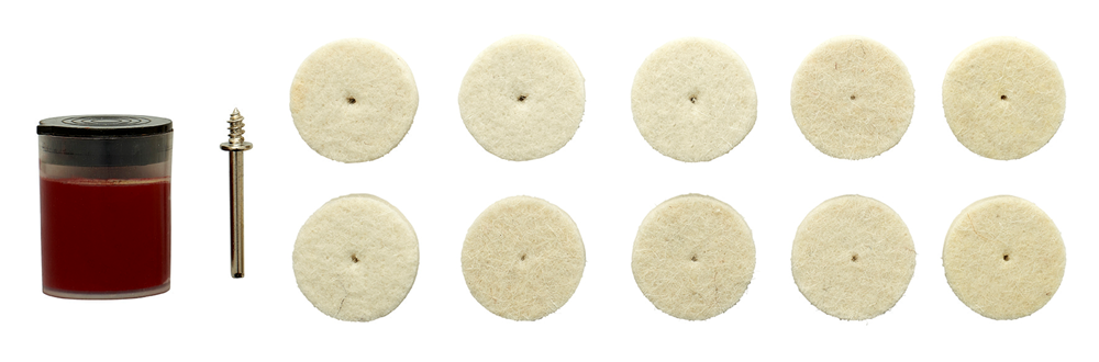 Draper 12PC POLISHING WHEELS SET 08958 Polishing Wheels Set for D20 Engraver/Grinder (12 Piece)