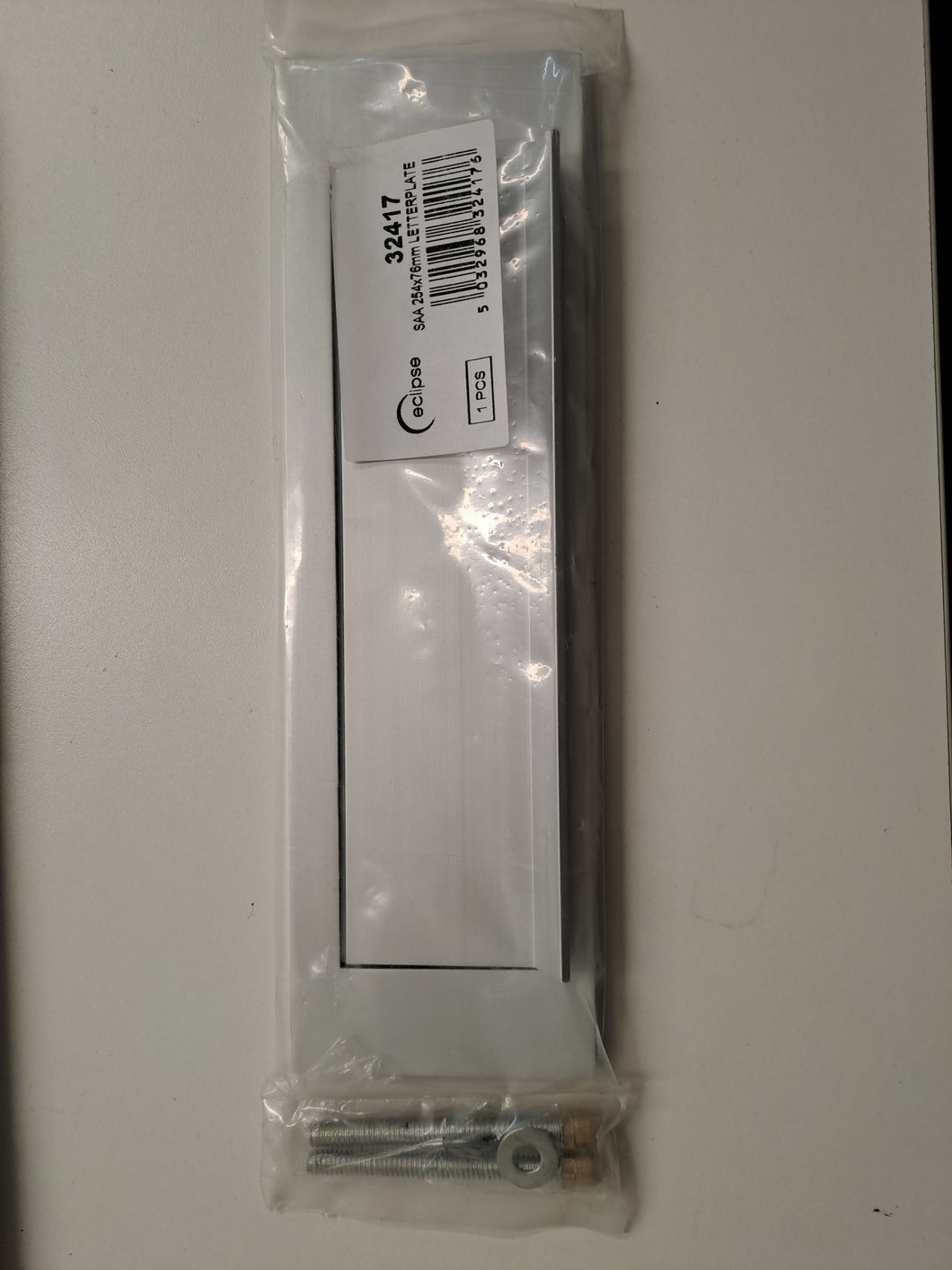 JOB LOT OF 6 UNITS - Eclipse Letter Plate 254mm x 78mm Satin Aluminium