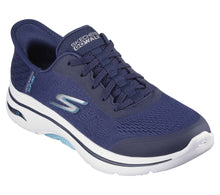 Load image into Gallery viewer, Skechers Slip-Ins - Go Walk Arch Fit 2.0 Womens Shoe | Navy/Aqua | Alll Sizes
