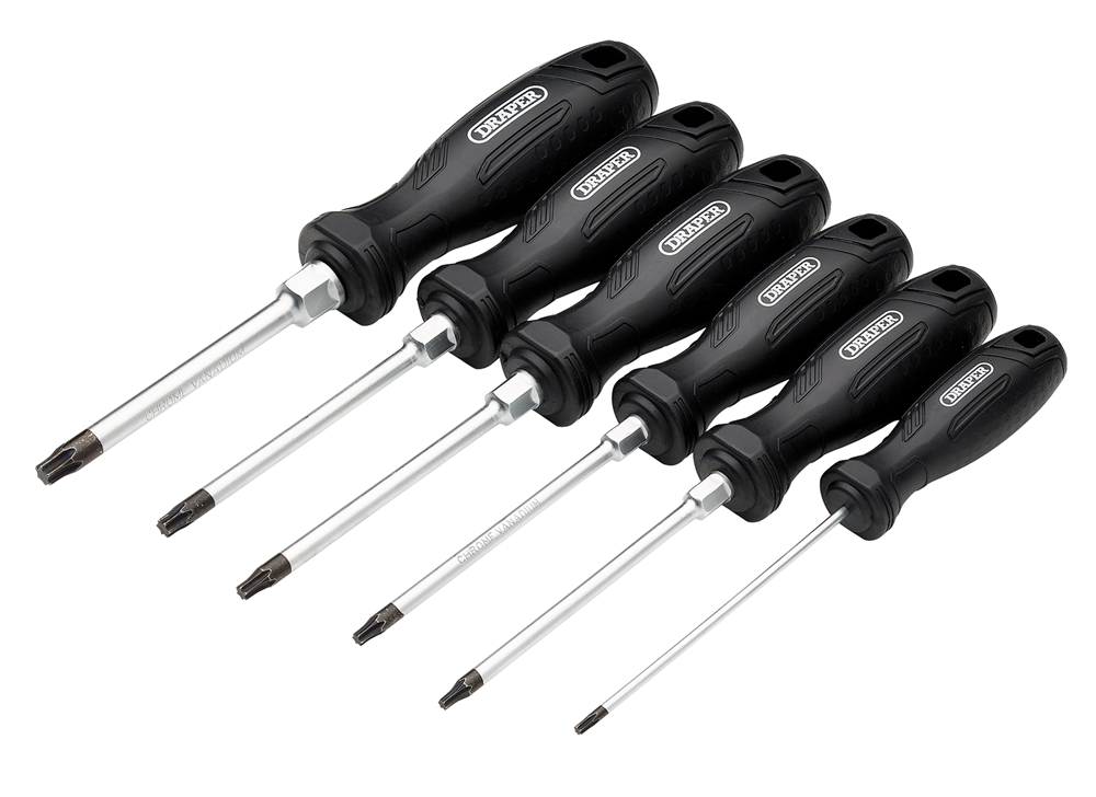Draper SET 3 - 6PC SET - TX-STAR Hard Grip Screwdriver Set (6