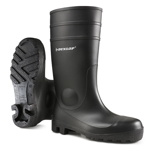 Dunlop - PROTOMASTER FULL Safety Wellington Boot Black Green White