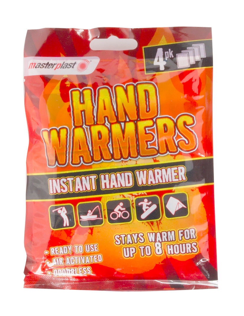 Masterplast 4pk instant hand warmers Ready to use, Air activated Instant Heat