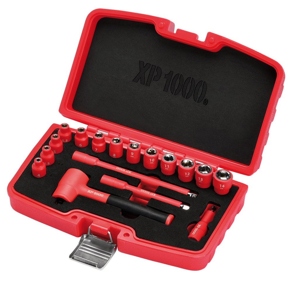 Draper XP1000 17PC 1/4 VDE SOCKET SET XP1000Â® VDE Metric Socket Set, 1/4